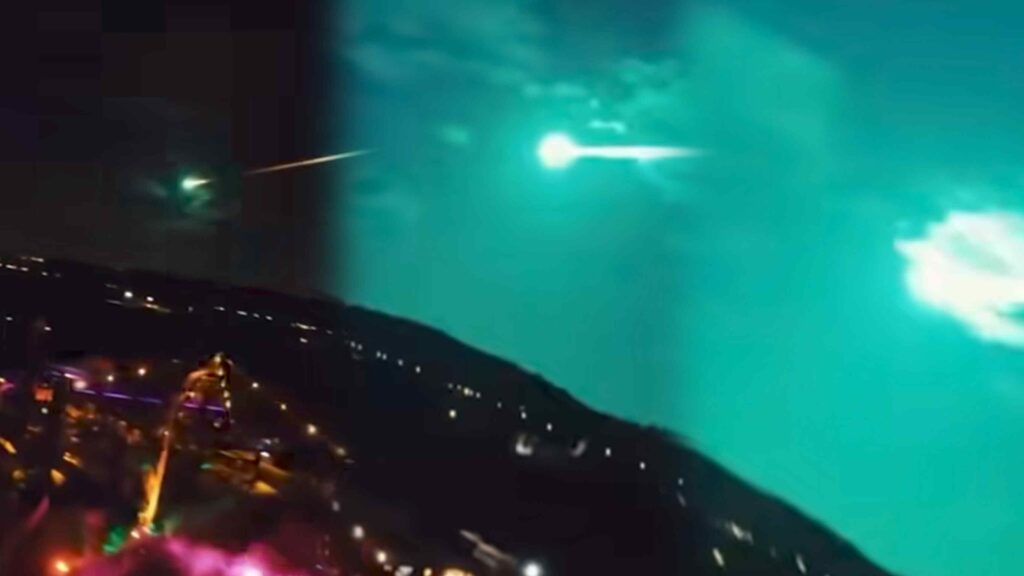 Asteroid suddenly recorded on camera